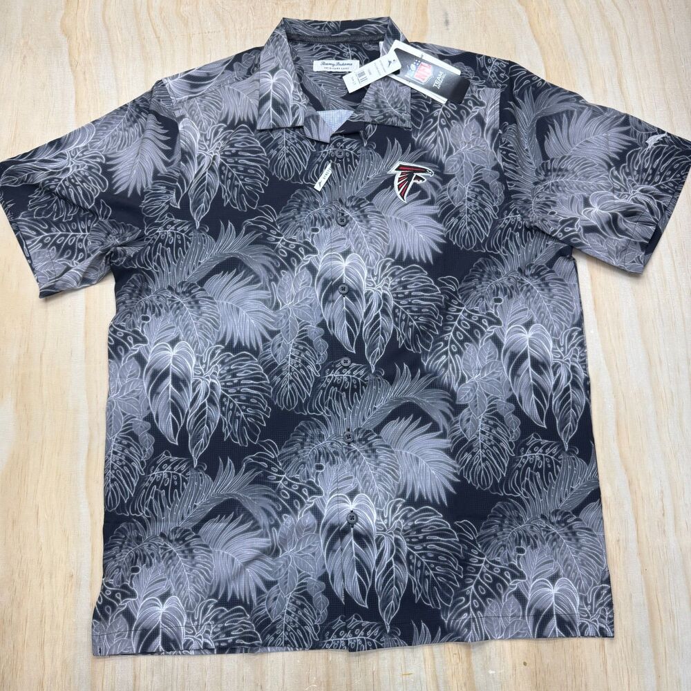 NEW Atlanta Falcons Tommy Bahama Big TALL Bahama Coast IslandZone Button-Up LT